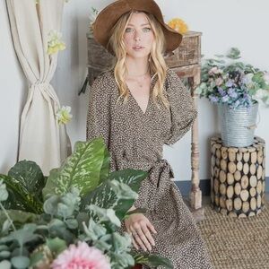 Bucketlist Wrap Dress Small